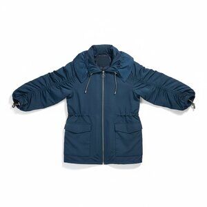 NWOT - Ann Taylor Teal Ruched Sleeve Utility Jacket – S